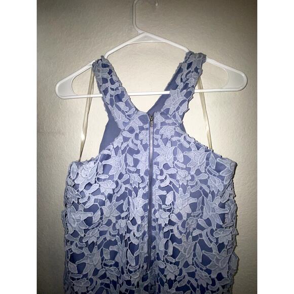 Gianni Bini Womens Blue Eyelet Halter Dress Size Medium - Picture 5 of 7